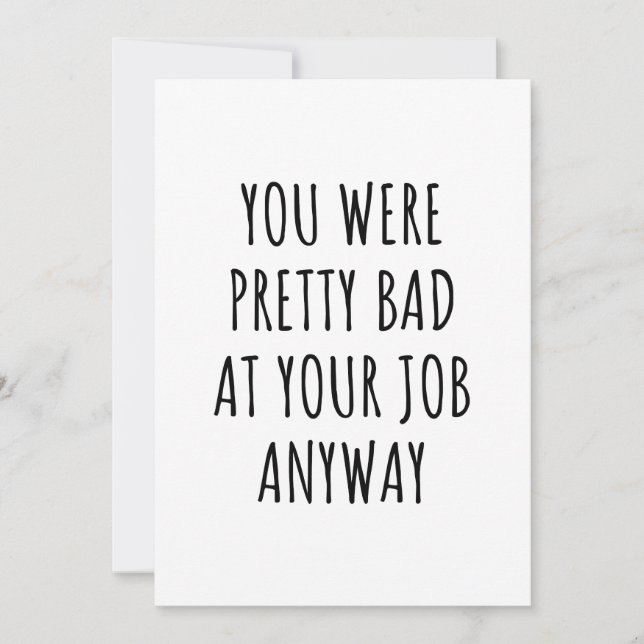 Carte de départ de collègue Carte de départ Collèg (Devant)