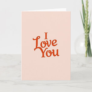 Carte de design classique « Je t'aime »