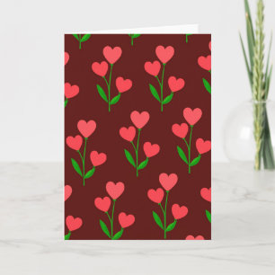 Carte de design de fleur de cœur d'amour