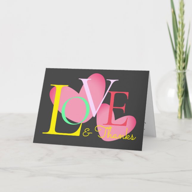 Carte De Design De Texte Amoureux Et Gratuit (Devant)