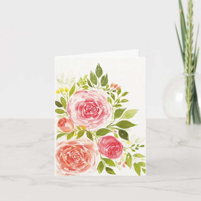 Carte de design floral d'anniversaire (Devant)