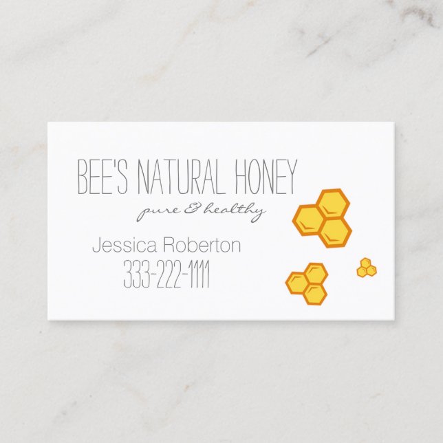 Carte de design Honey Vendeur Beekeeper Honeypeb (Devant)