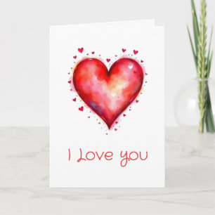 Carte de design I Love You Love Hearts
