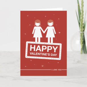 Carte de design pas droit "Saint Valentin"