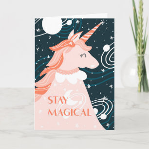 Carte de design Stay Magical Unicorn