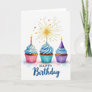 Carte de dessert d'anniversaire de célébration