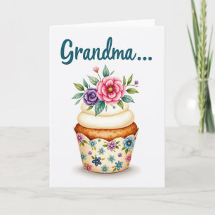 Carte de dessert de grand-mère douce