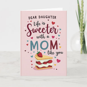 Carte de dessert pour la plus douce des mamans