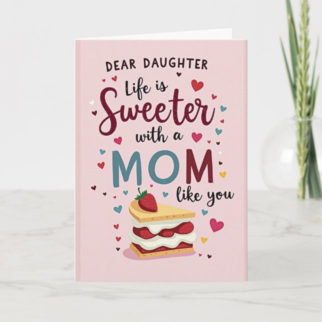 Carte de dessert pour la plus douce des mamans (Devant)