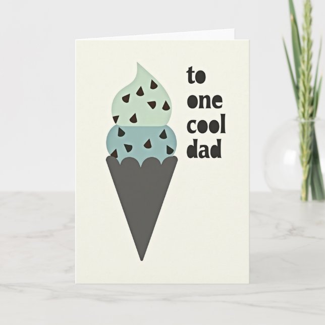 Carte de dessert pour le papa le plus cool (Devant)