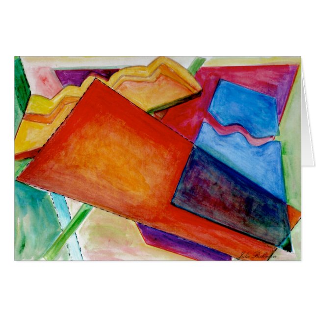 Carte de dessin abstraite (Devant horizontal)