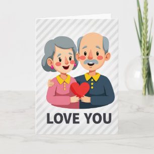 Carte de dessin animé d'amour éternel