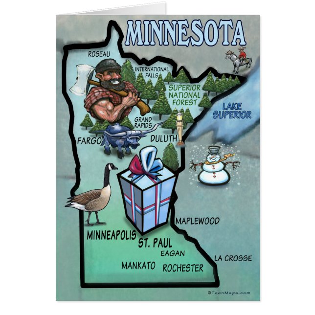 Carte de dessin du Minnesota (Devant)