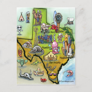 Carte de dessin du Texas