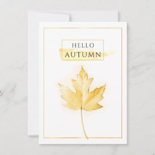 Carte de dessin élégant et tendance Golden Autumn 