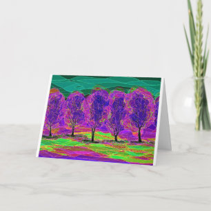 carte de dessin informatique Arbres Violets