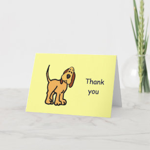 Carte de dessin pour chien Merci