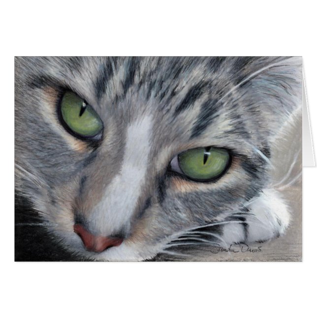 Carte de dessin tigrée de observation (Devant horizontal)