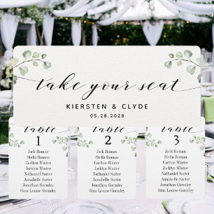 Carte de dessus de calligraphie végétale noire 'Pr