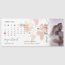Carte de destination Calendrier Heart Photo Enregi