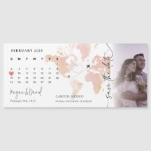 Carte de destination Calendrier Heart Photo Enregi