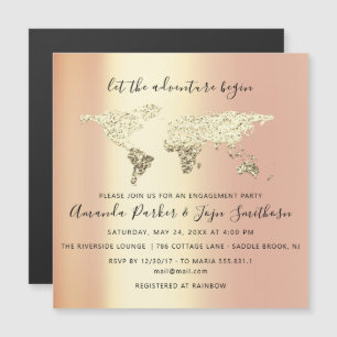 Carte de destination mondiale Globe Mariage nuptia