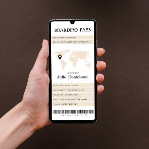 Carte de destination Passe d'embarquement Bachelor