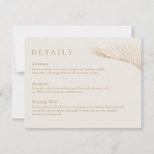 Carte de détail Modern Simple Palm Feuille