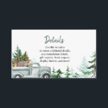Carte de détail White Christmas Woodland Animals<br><div class="desc">White Christmas Woodland Animaux Baby shower carte détaillée</div>