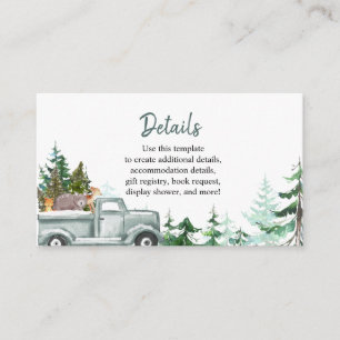 Carte de détail White Christmas Woodland Animals