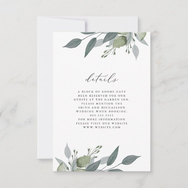 Carte de détails Bouquet de verdure (Devant)