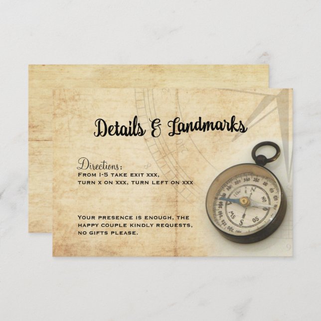 Carte de détails d'anniversaire de notre aventure  (Devant / Derrière)