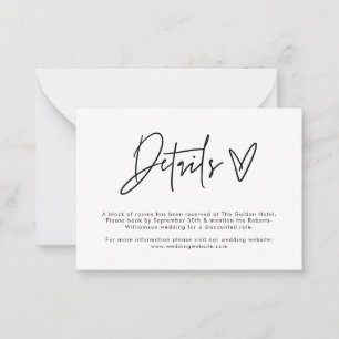 Carte de détails de la carte de boîtier minimalist