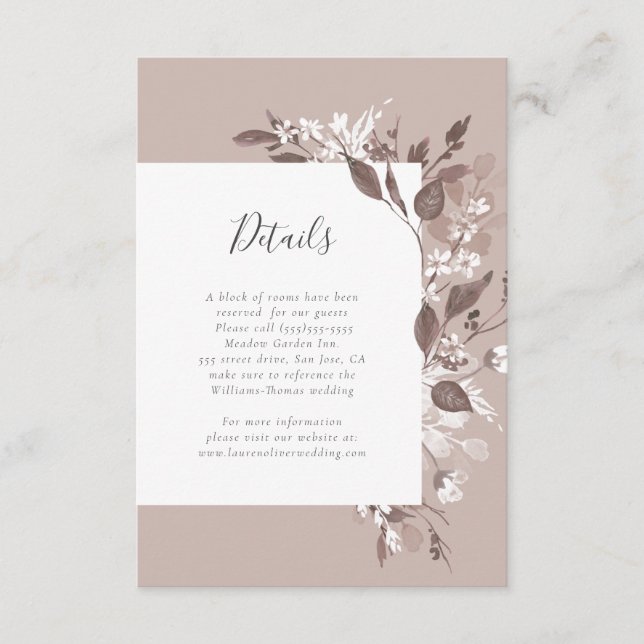 Carte de détails de la flore d'automne (Devant)