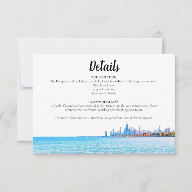 Carte de détails de la ligne aérienne de Chicago (Devant)