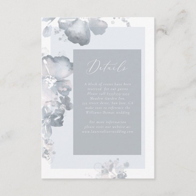 Carte de détails de l'aquarelle Romance (Devant)