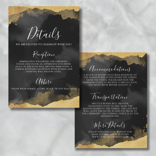 Carte de détails de l'événement du week-end Mitzva (Bar Mitzvah Weekend Events Card)