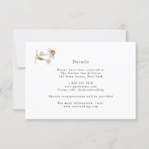 Carte de détails de mariage bohème Wildflower