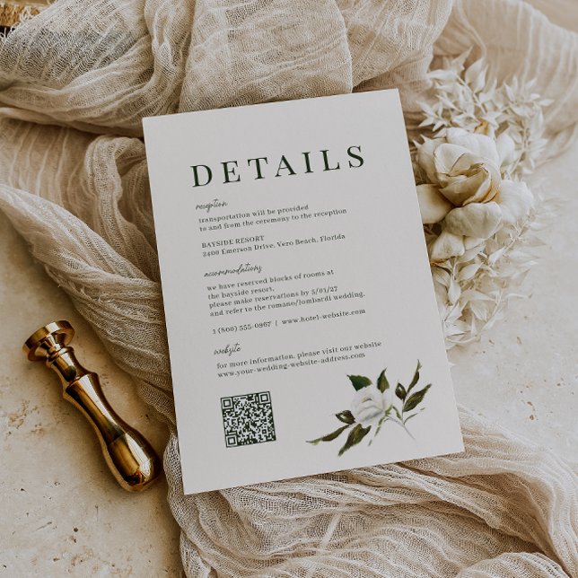 Carte de détails de mariage du jardin VERDURE (Créateur téléchargé)