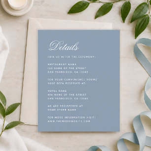 Carte de détails de mariage économique calligraphi
