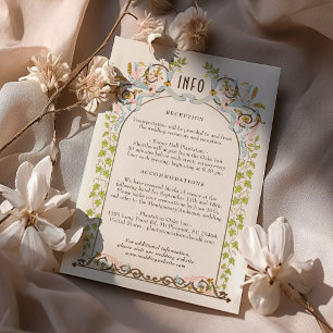 Carte de détails de mariage royal élégant victorie