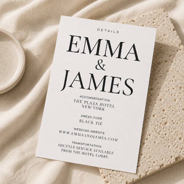 Carte de détails de typographie verticale luxueuse (Oversized names. Timeless elegance. Editorial luxury at its finest.)