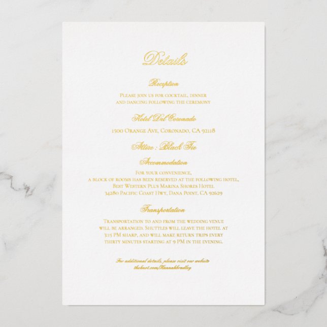 Carte de détails d'encapsulation en feuille métall (Recto)