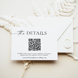 Carte de détails du mariage, carte de détails du M