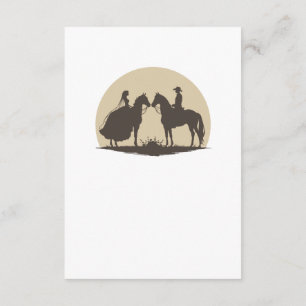 Carte de détails du mariage de cowboy occidental