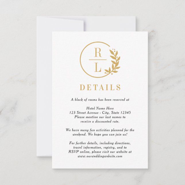 Carte de détails du Mariage de la chemise tendance (Devant)