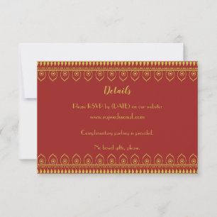 Carte de détails du Mariage indien Hindu Ganesh