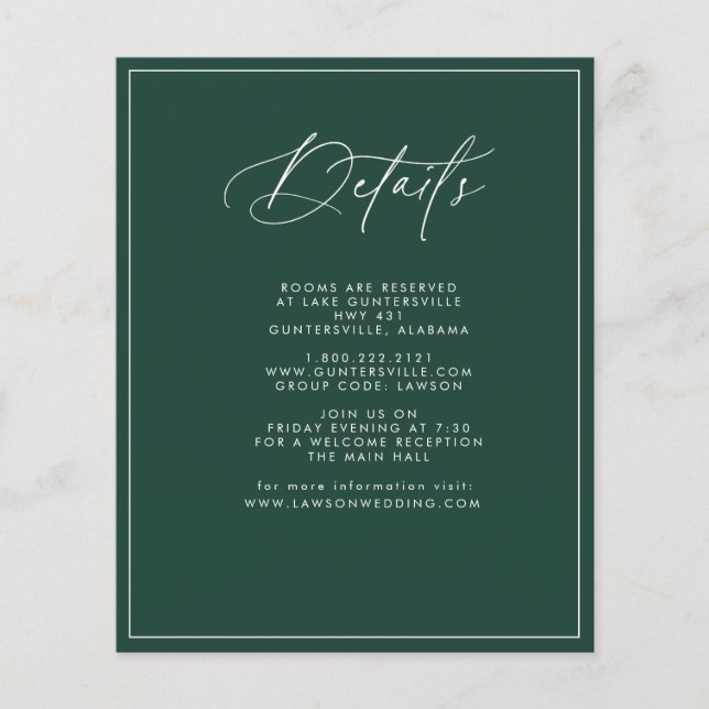 Carte de détails Emerald (Devant)