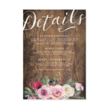 CARTE DE DÉTAILS | Mariage de dentelle fleurie en 
