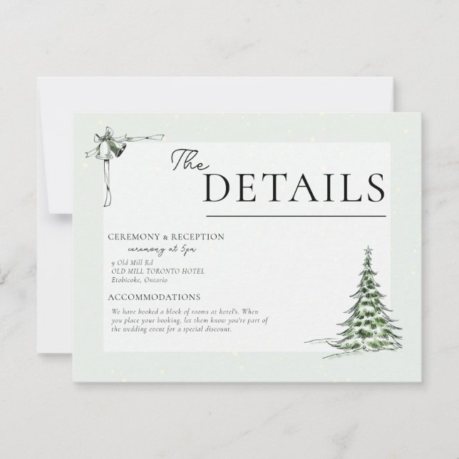 Carte de détails Mariage de Noël (Devant)